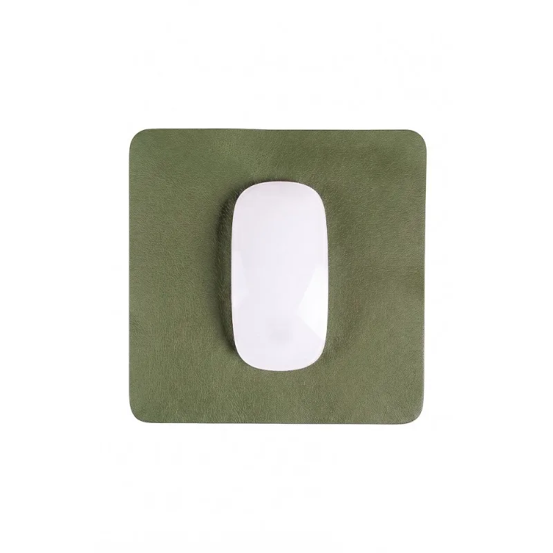 Mouse pad Médio 20x20 em couro liso Segno Verde
