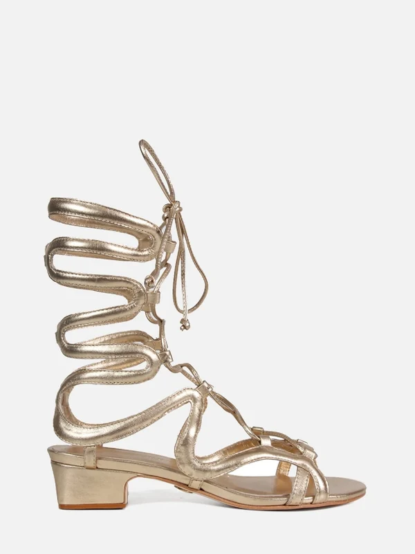 SANDÁLIA GLADIADORA BOGO DOURADO 34
