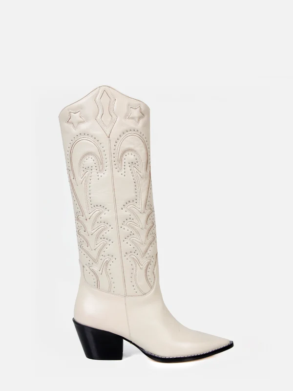 BOTA ZOE ALTA BAUNILHA 36