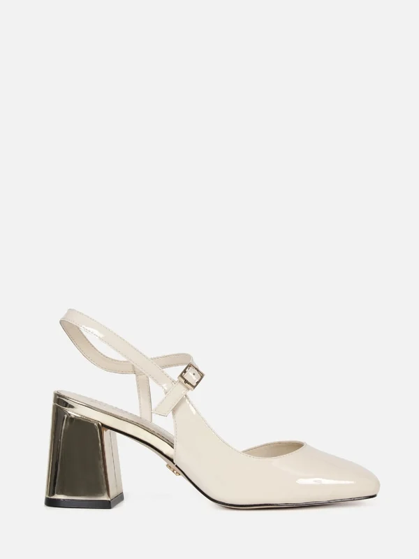 SCARPIN BONECA ITÁLIA BAUNILHA COM DOURADO 39