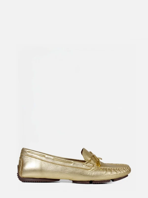 MOCASSIM EM COURO FRANCIS DOURADO 34