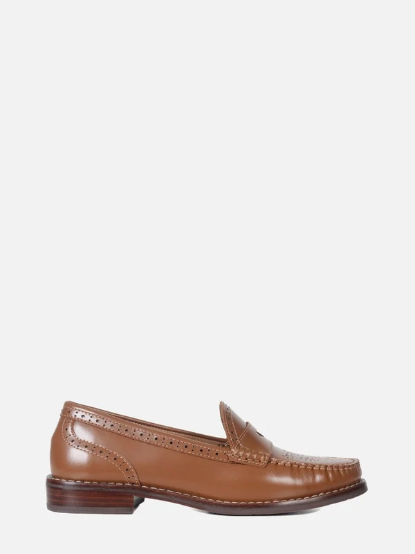 MOCASSIM EM COURO GIU COGNAC BROGUE 37