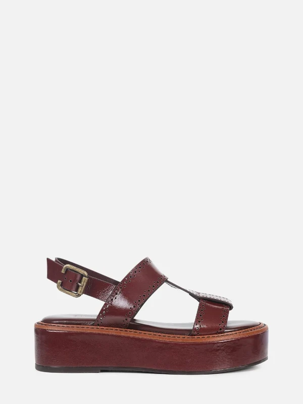 FLATFORM DE COURO GIU PINHÃO BROGUE 40