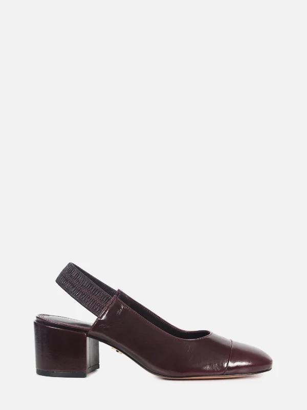 SCARPIN DE COURO SERENA WINE BICO REDONDO SALTO BLOCO 34