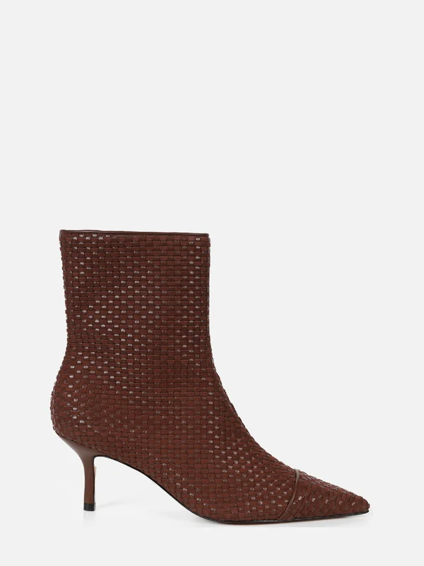 BOTA EM COURO E CAMURÇA ALICIA CHOCOLATE TRESSE 34