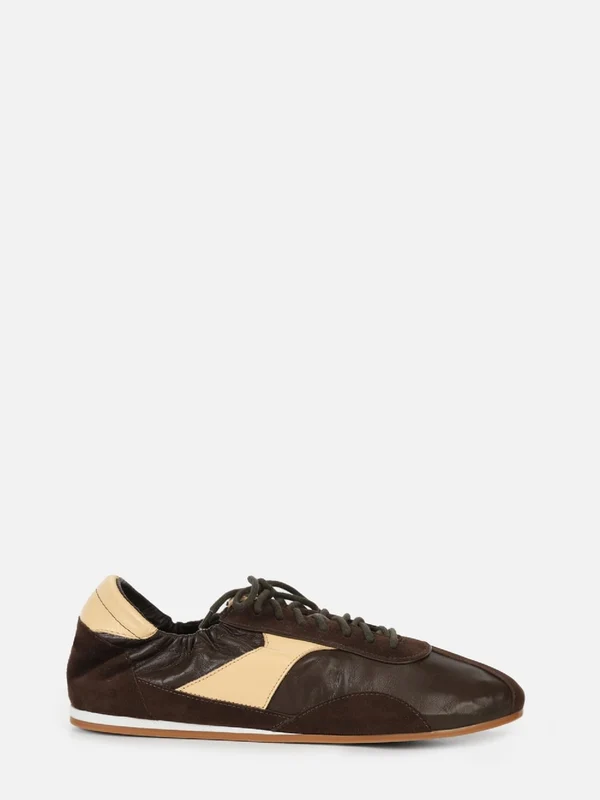TÊNIS SNEAKERINA JOLIE EM COURO CAFÉ AMARRAÇÃO 39