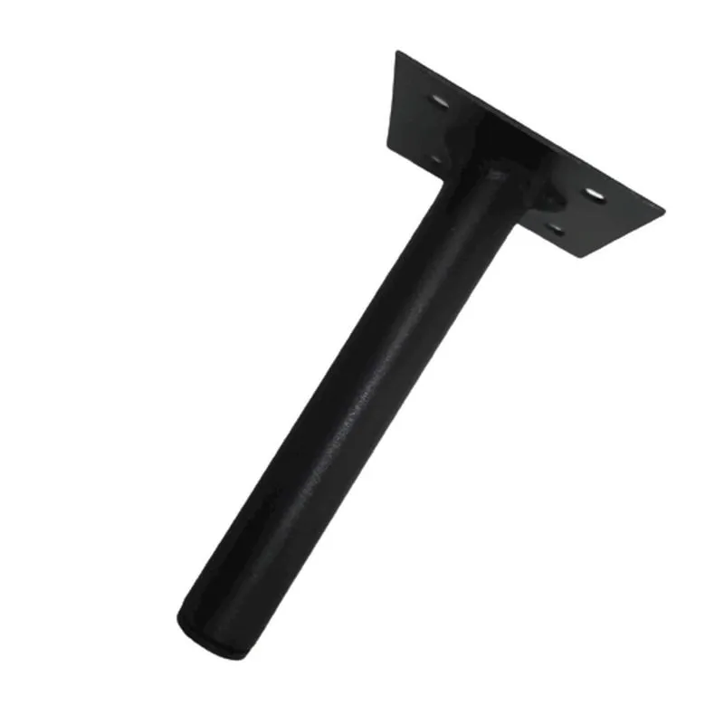 Pé De Ferro Tipo Cannes Tubo Aço Redondo 3/4 Preto Medcombo