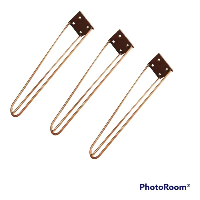 Jogo 3 Pés De Ferro Hairpin Legs 50cm Bronze Medcombo