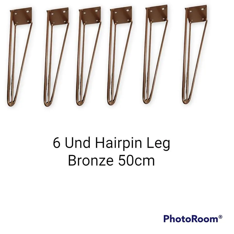 Kit Com 6 Pés De Ferro 50 Cm Bronze Medcombo
