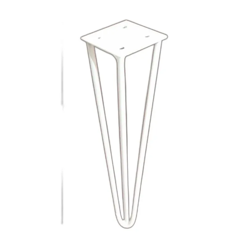 Pé De Ferro Hairpin Legs 30cm Branco Medcombo