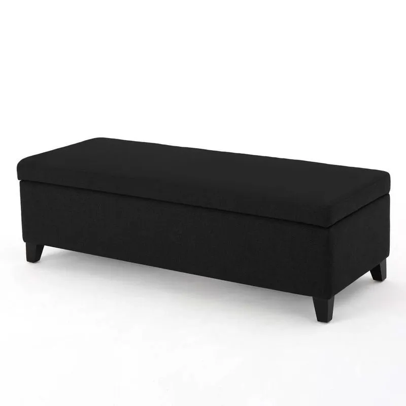 Recamier Bau Julia 1,60m Suede Preto - Inova Decor