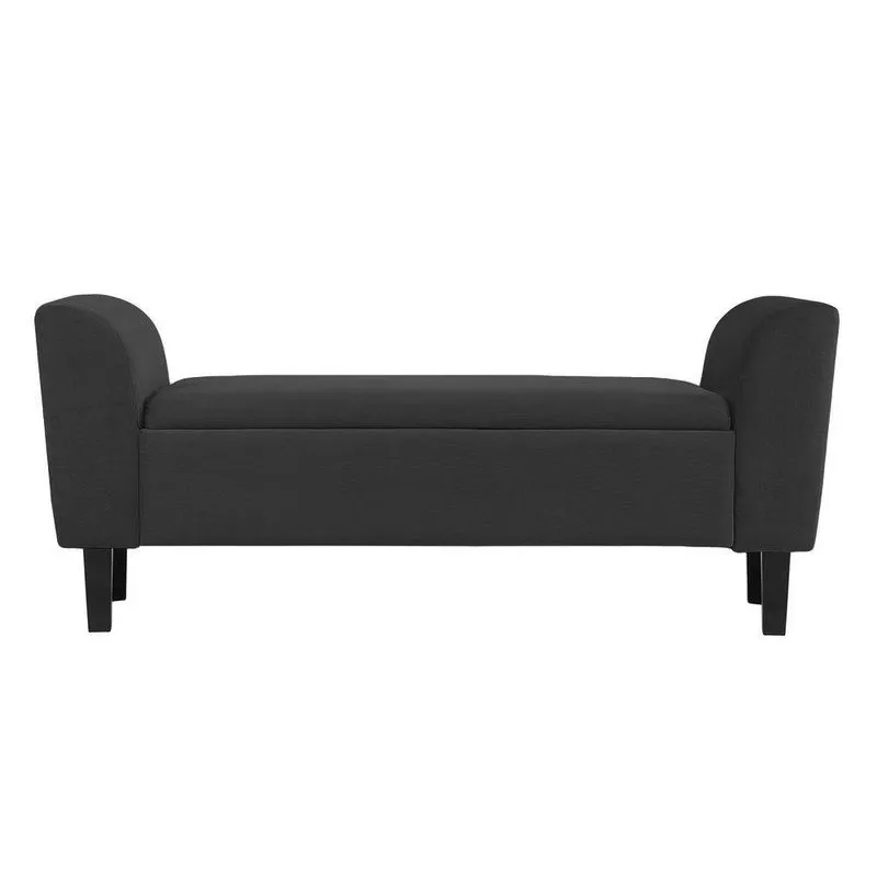 Recamier Bau Malibu 1,40m Suede Preto - Inova Decor
