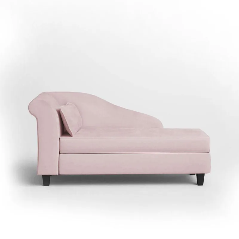 Recamier Diva França 1,40m Suede Rosa Bebe - Inova Decor