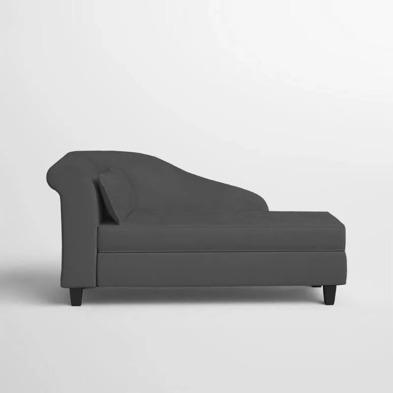 Recamier Diva França 1,60m Suede Grafite - Inova Decor