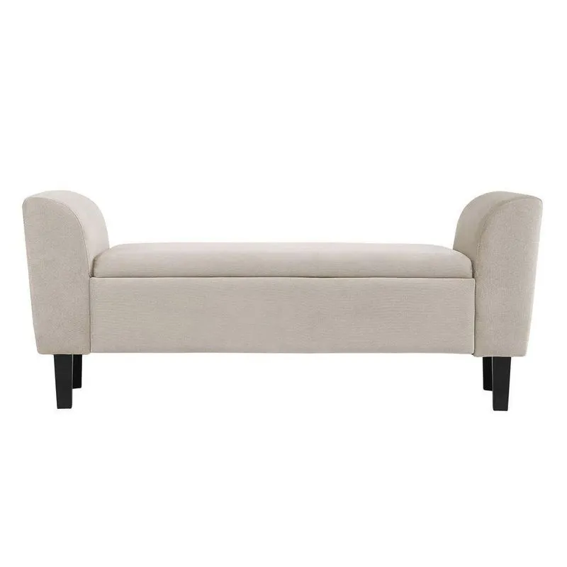 Recamier Bau França 1,40m Suede Bege - Clique Decor