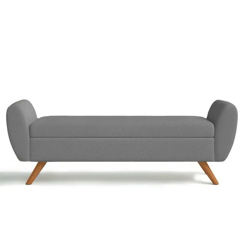 Recamier Bau Grecia 1,20m Suede Cinza - Clique Decor