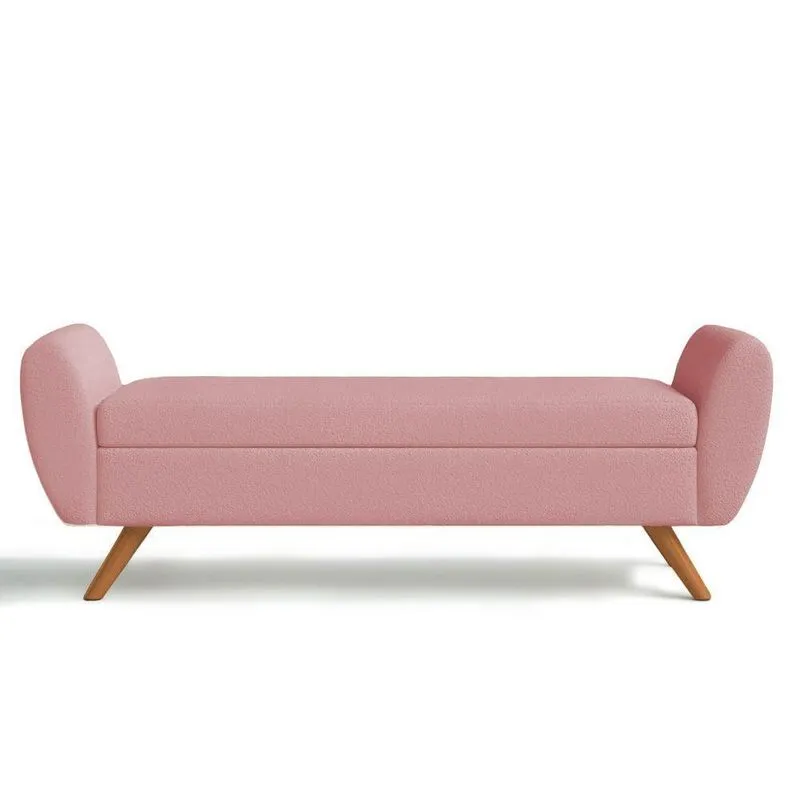 Recamier Bau Grecia 1,20m Suede Rose - Clique Decor