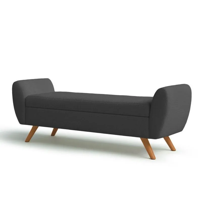 Recamier Bau Grecia 1,60m Suede Grafite - Clique Decor