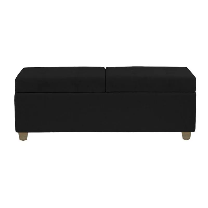 Recamier Bau Paris 1,20m Suede Preto - Clique Decor