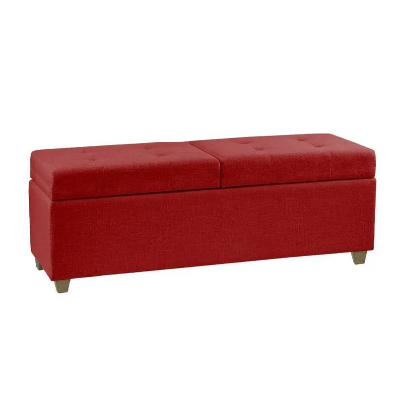 Recamier Bau Paris 1,20m Suede Vermelho - Clique Decor