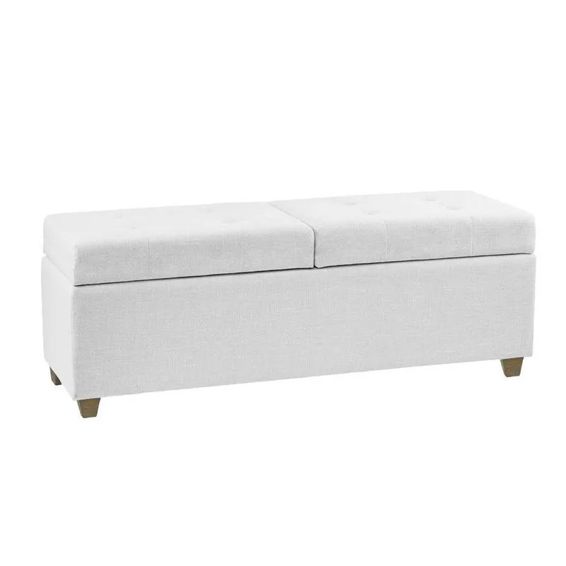 Recamier Bau Paris 1,40m Suede Branco - Clique Decor