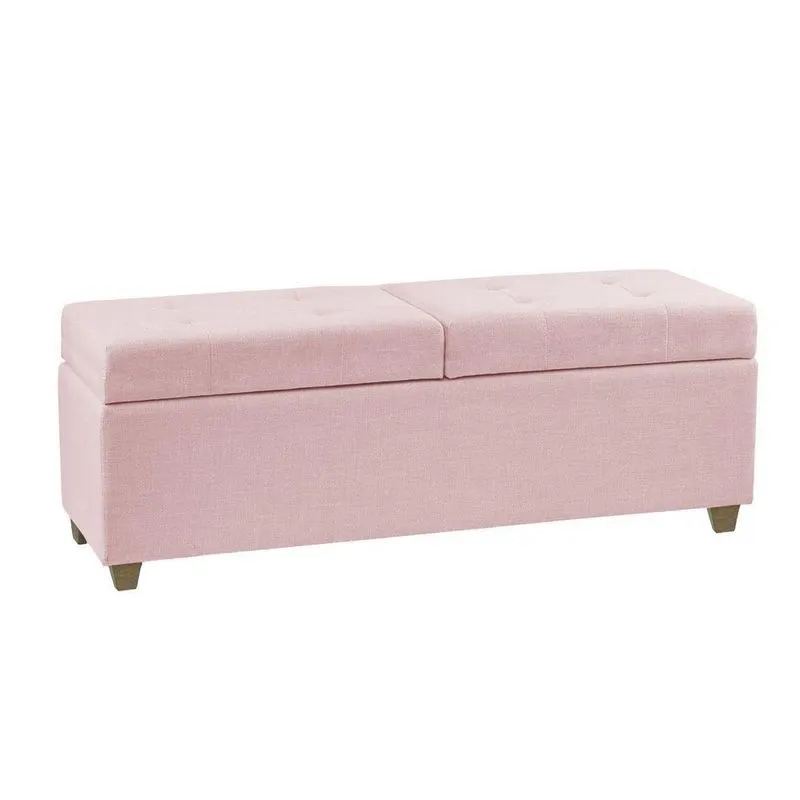 Recamier Bau Paris 1,40m Suede Rosa Bebe - Clique Decor