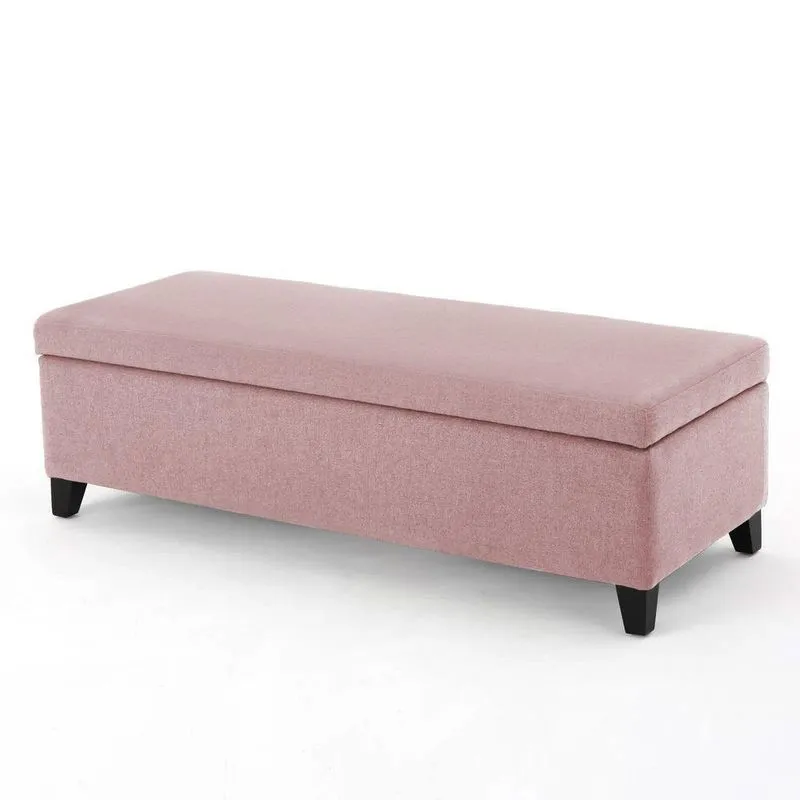 Recamier Bau Veneza 1,40m Suede Rosa Bebe - Clique Decor