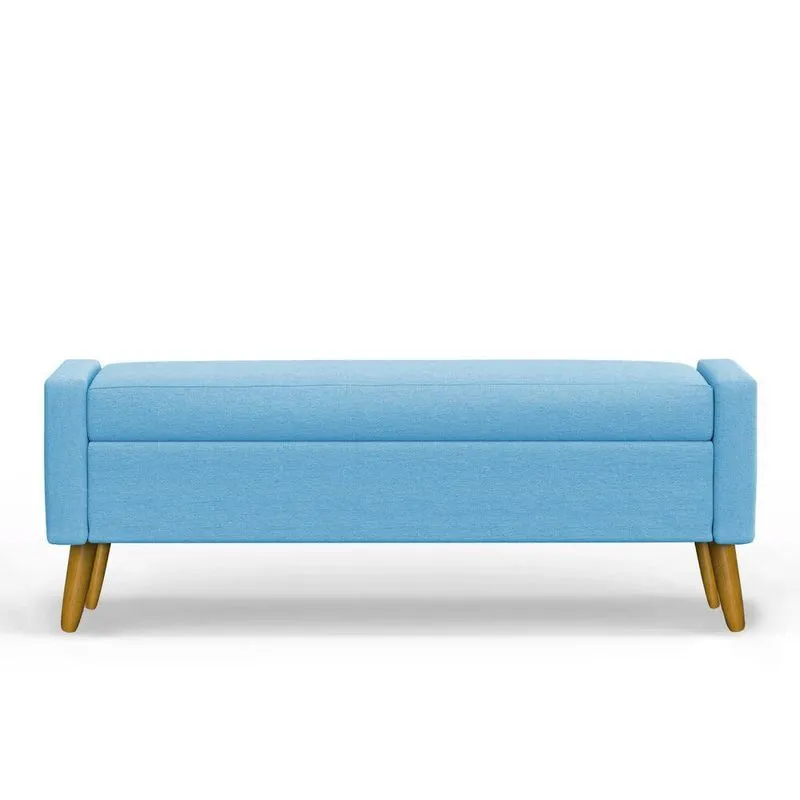 Recamier Bau Paris 1,20m Suede Azul Turquesa - Inova Decor