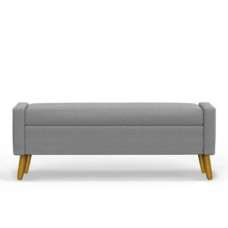 Recamier Bau Londres 1,40m Linho Cinza - Clique Decor