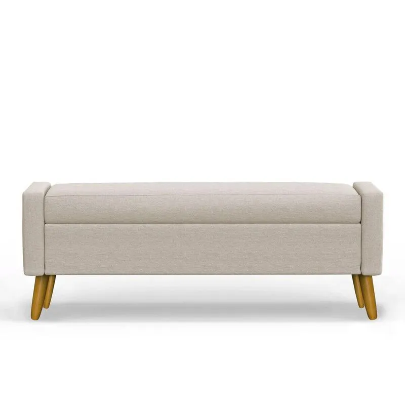 Recamier Bau Londres 1,40m Suede Bege - Clique Decor