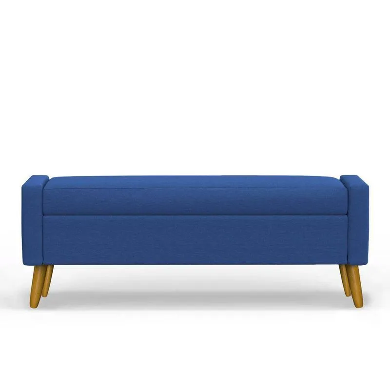 Recamier Bau Londres 1,60m Suede Azul Marinho - Clique Decor