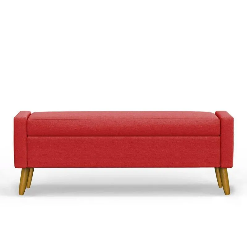 Recamier Bau Londres 1,60m Suede Vermelho - Clique Decor