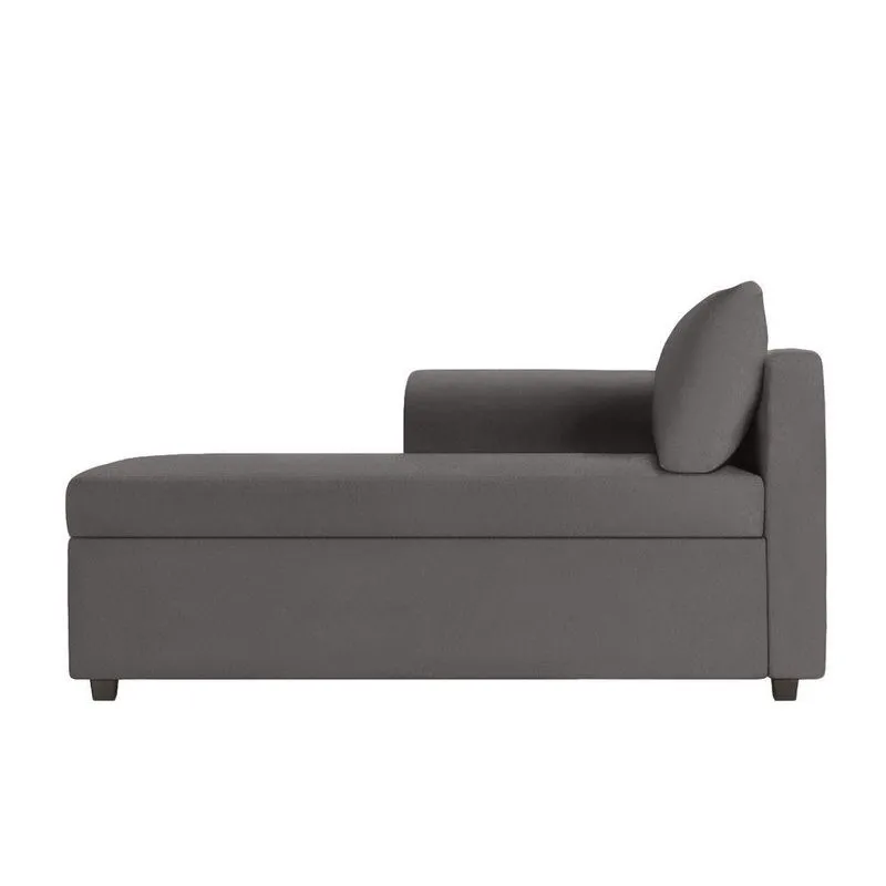 Recamier Divã Londres 140cm Suede Cinza - Inova Decor