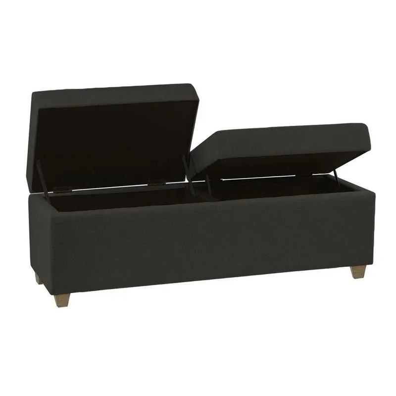 Recamier Bau Paris 1,40m Corino Preto - Clique Decorações