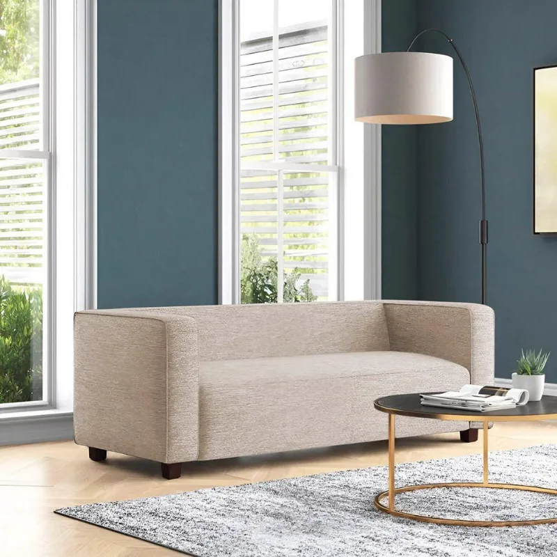Sofá Namoradeira Amsterdam 1,40m Linho Bege - Inova Decorações