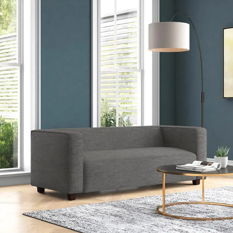 Sofá Namoradeira Amsterdam 1,40m Suede Cinza - Inova Decorações