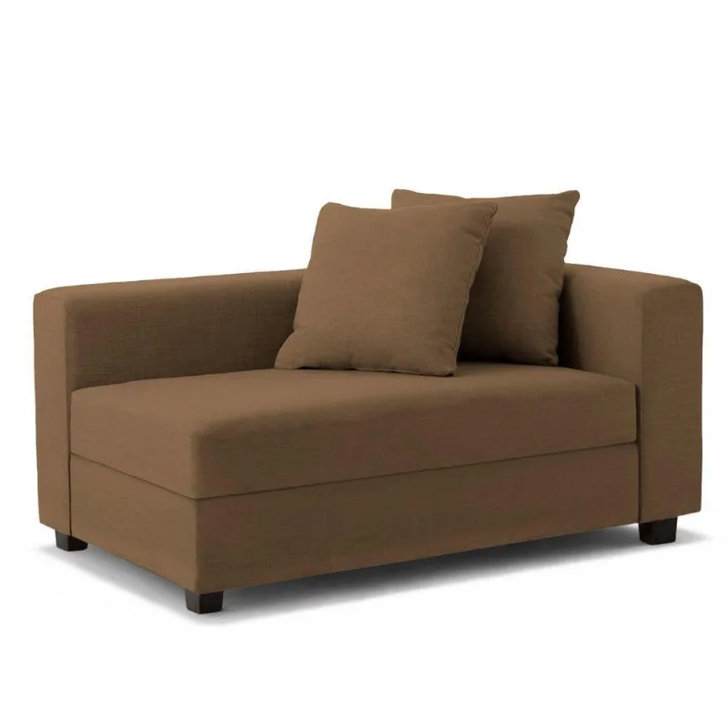 Recamier Divã Aspen 1,60m Corino Marrom - Inova Decorações