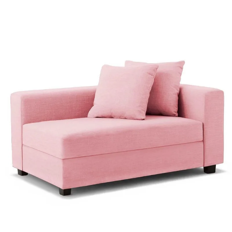 Recamier Divã Aspen 1,60m Corino Rosa Bebe - Inova Decorações