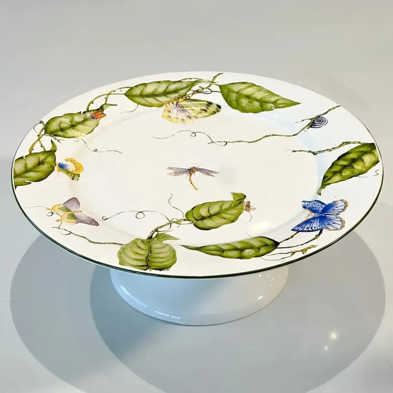 Porta Bolo Cerâmica Botanique 11x27,5cm Maison Blanche