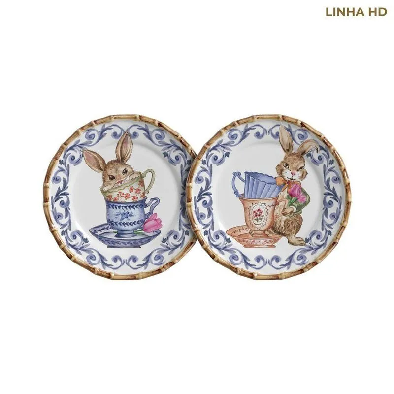 Conjunto 2 Pratos De Sobremesa Teatime - Maison Blanche