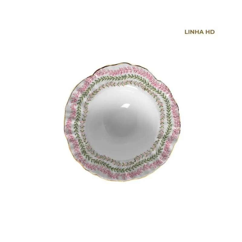 Prato Fundo Pink Palm Estampa Tropical Cerâmica 22,5cm 1 Peça Rosa Maison Blanche Prato Fundo Pink Palm Cerâmica 22,5cm 1 Peça Rosa Maison Blanche