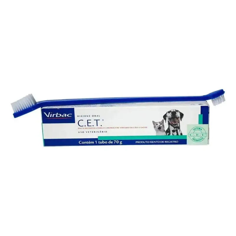 3x Kit Saúde Oral Virbac - C.e.t Pasta Com Necessaire E Esco