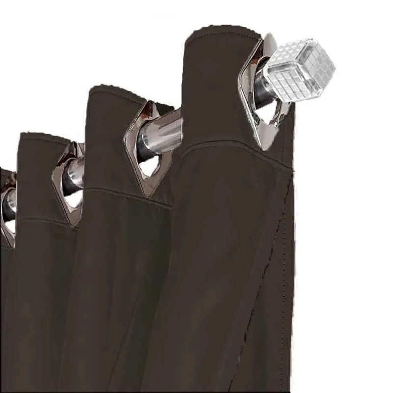 Cortina Blackout Em Tecido Ana 7,30x2,90 Corta Luz Marrom