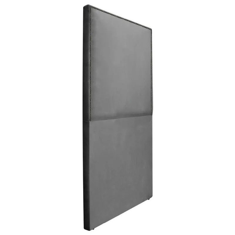 Cabeceira Solteiro Bali 90 Cm Cama Box Suede Cinza