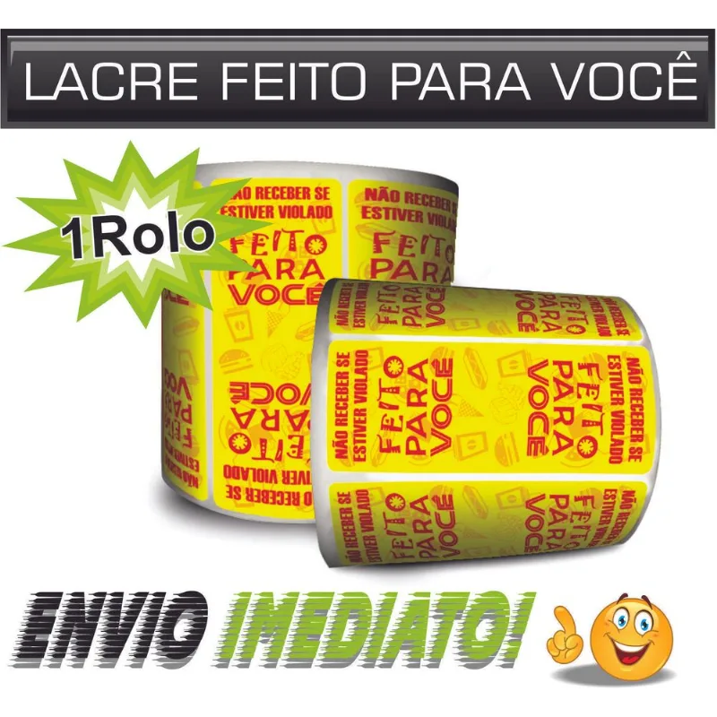 Lacre Para Restaurante Delivery Com 1000 Uni Cada + Garantia