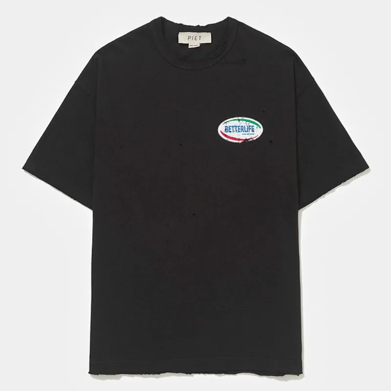 Camiseta Piet Betterlife Distressed Vintage Masculina - Masculino - Preto