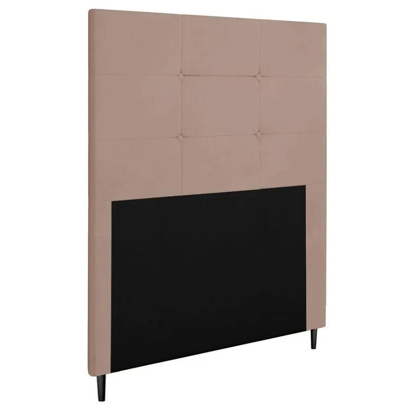 Cabeceira Luna Para Cama Box Solteiro 90 Cm Suede Cor Preto