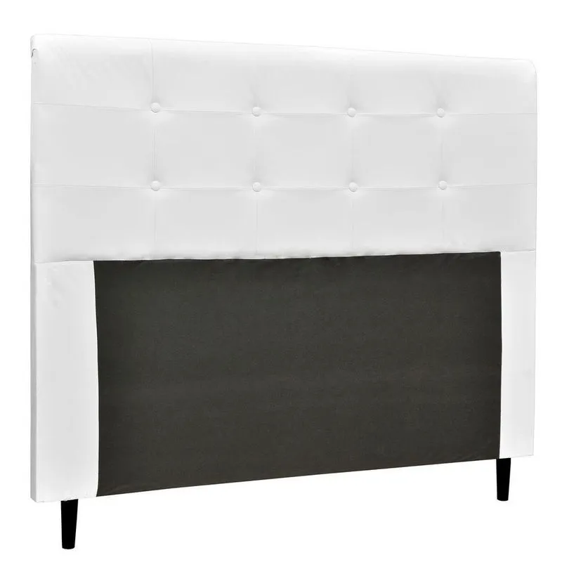 Cabeceira Luna Para Cama Box Casal 140 Cm Corino Branco