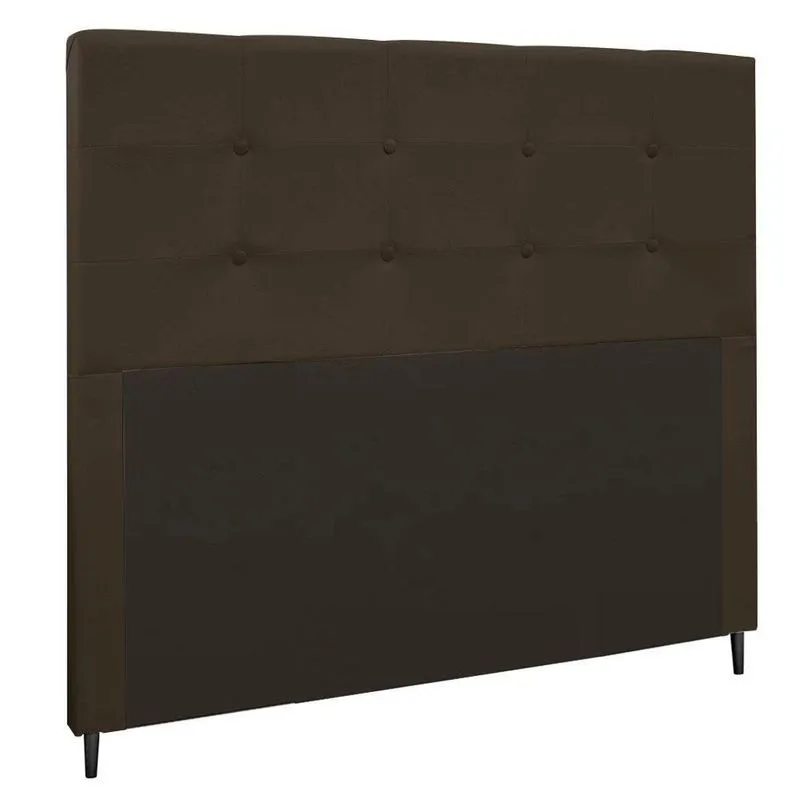 Cabeceira Luna Para Cama Box Casal 140 Cm Suede Cor Marrom