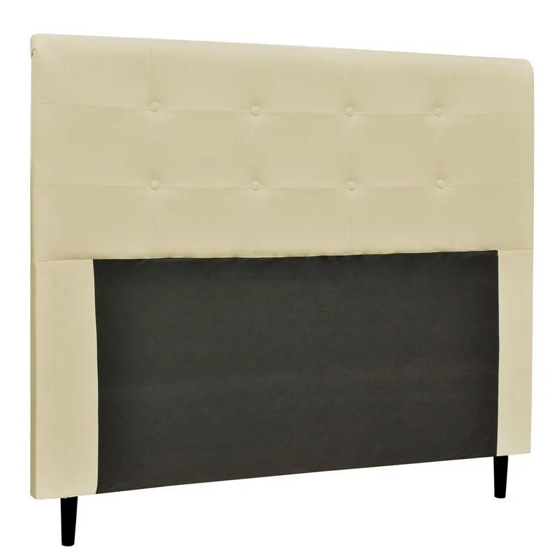 Cabeceira Luna Para Cama Box Casal 140 Cm Corino Bege
